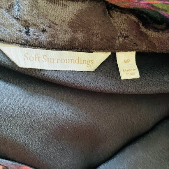 Soft Surroundings Epiphany Gothic Art Nouveau Velvet Maxi Dress 8 Petite - Picture 9 of 10